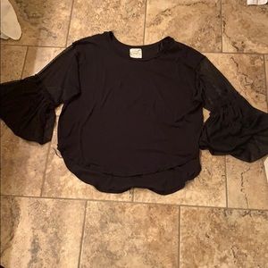Free People Black Comfy Shirt
